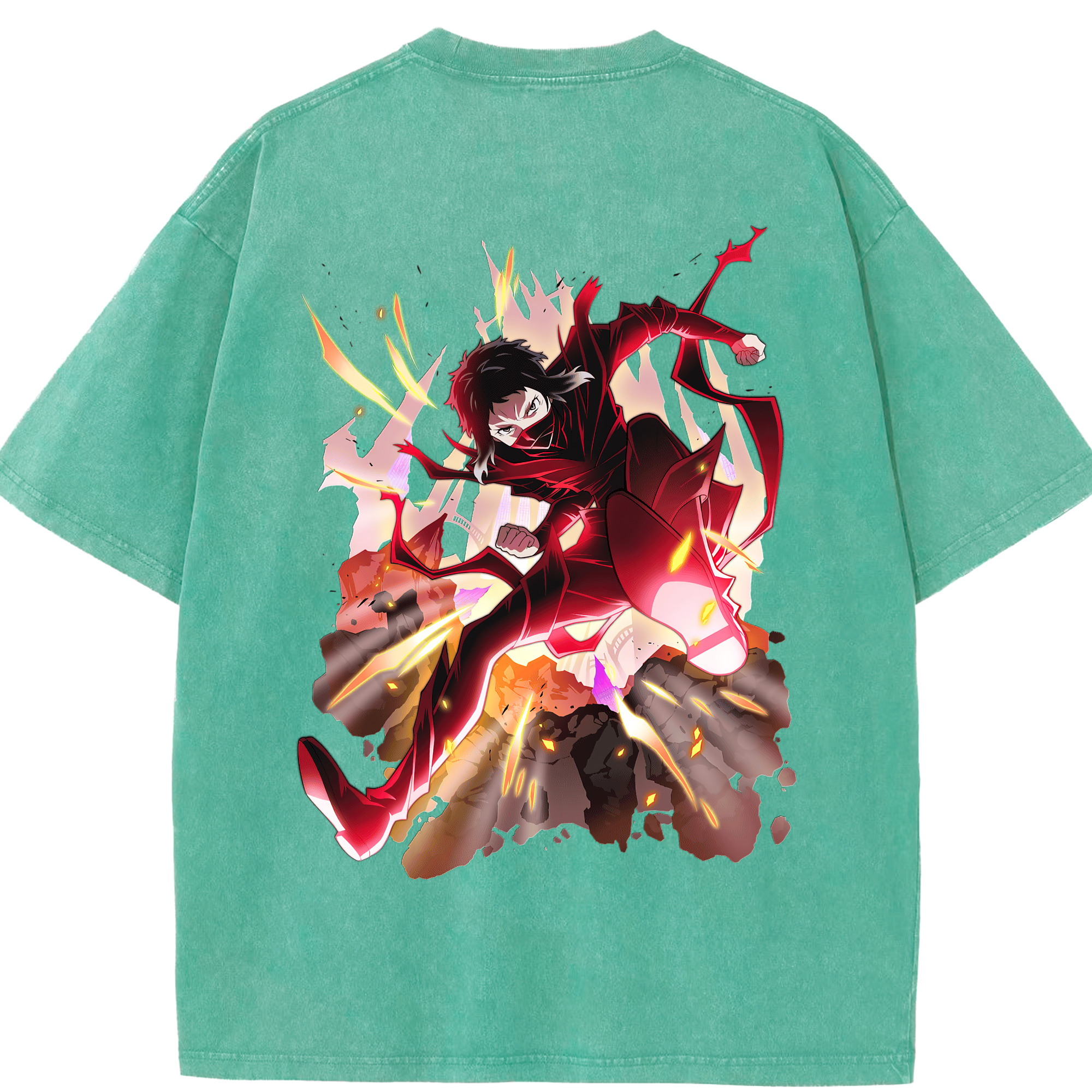 （画像用） 文豪ストレイドッグス Bungo Stray Dogs 綿100% ヴィンテージ風 半袖Tシャツ（背面プリント）